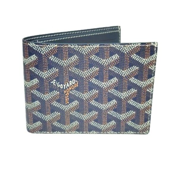 Goyard Other - Goyard Victoire Bi-Fold Wallet in Navy Blue Leather